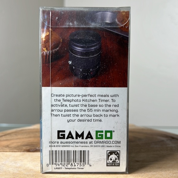 GamaGo Wind-Up Kitchen Timer Camera Lens Shaped Novelty Photographer Gift - Picture 5 of 6
